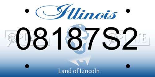 08187S2 Illinois License Plate
