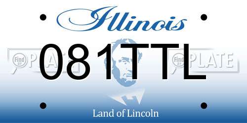 081TTL Illinois License Plate