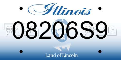 08206S9 Illinois License Plate