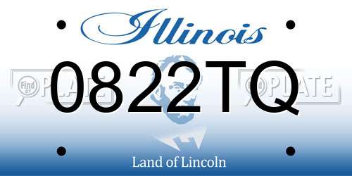0822TQ Illinois License Plate