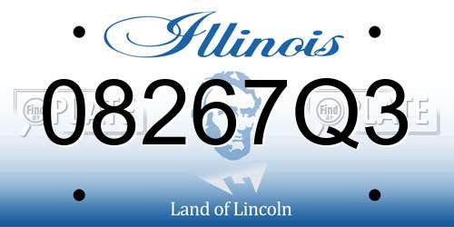 08267Q3 Illinois License Plate