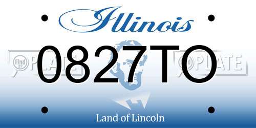 0827TO Illinois License Plate