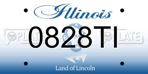 0828TI Illinois License Plate