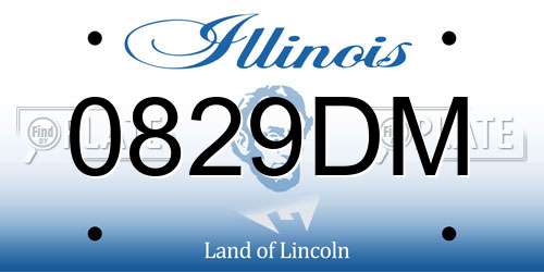 0829DM Illinois License Plate