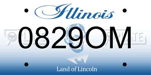 0829OM Illinois License Plate