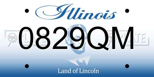 0829QM Illinois License Plate