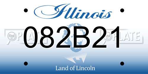 082B21 Illinois License Plate