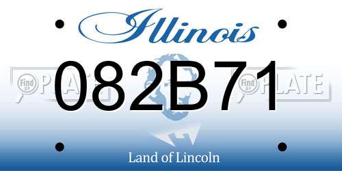 082B71 Illinois License Plate