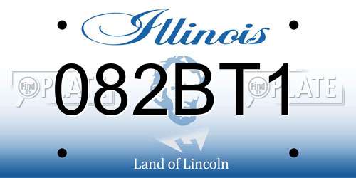 082BT1 Illinois License Plate