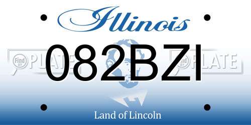082BZI Illinois License Plate