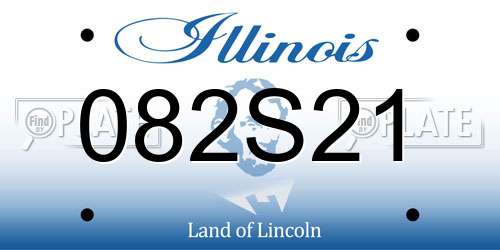 082S21 Illinois License Plate