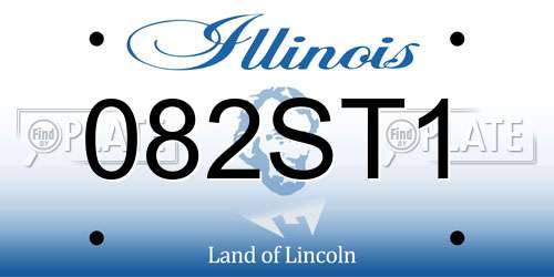 082ST1 Illinois License Plate