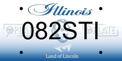 082STI Illinois License Plate