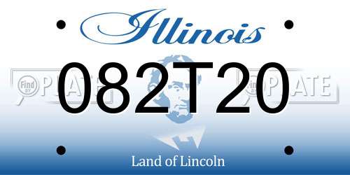 082T20 Illinois License Plate