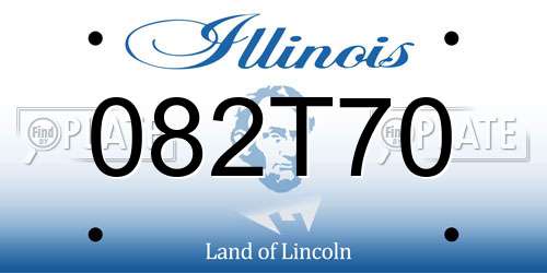 082T70 Illinois License Plate