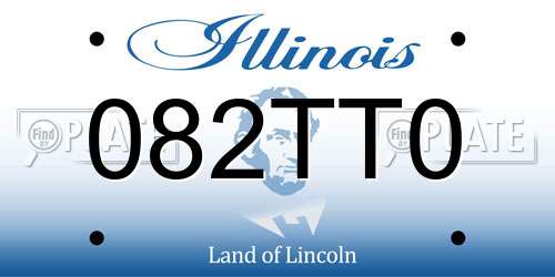 082TT0 Illinois License Plate