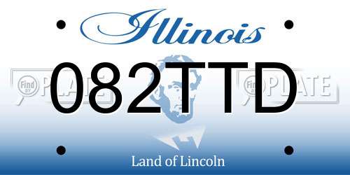 082TTD Illinois License Plate