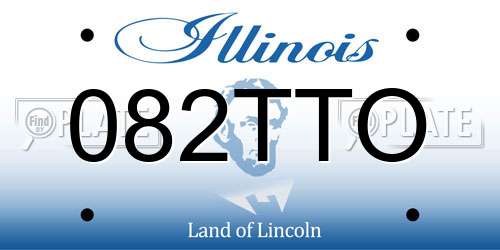 082TTO Illinois License Plate