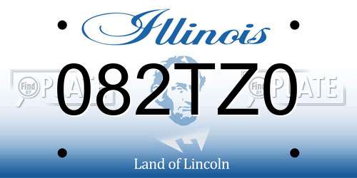 082TZ0 Illinois License Plate