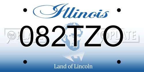 082TZO Illinois License Plate
