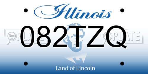 082TZQ Illinois License Plate