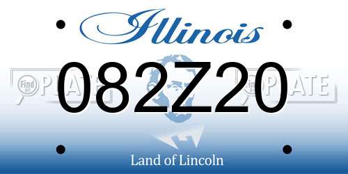 082Z20 Illinois License Plate