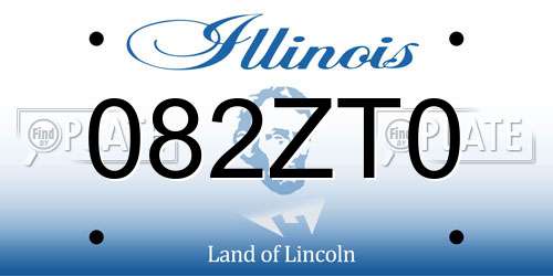 082ZT0 Illinois License Plate