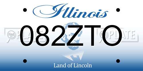 082ZTO Illinois License Plate