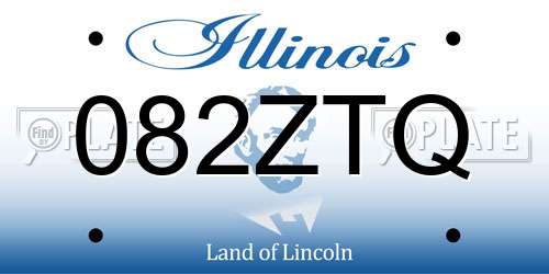 082ZTQ Illinois License Plate