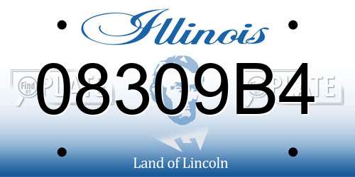 08309B4 Illinois License Plate