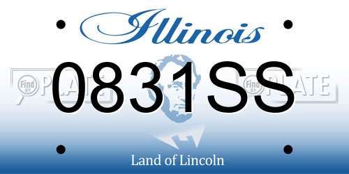 0831SS Illinois License Plate