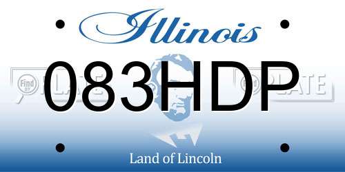 083HDP Illinois License Plate