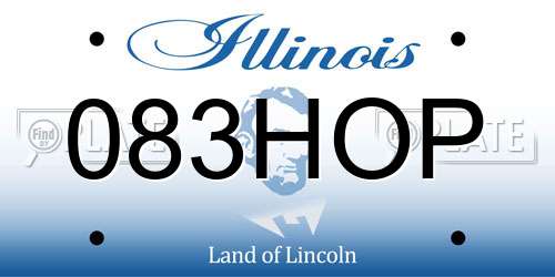 083HOP Illinois License Plate