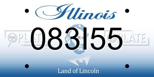 083I55 Illinois License Plate