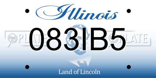 083IB5 Illinois License Plate