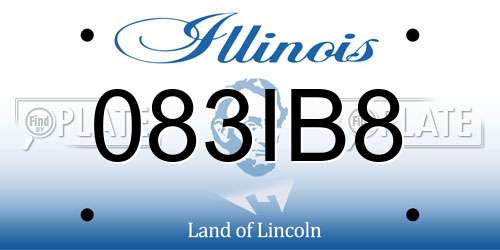 083IB8 Illinois License Plate