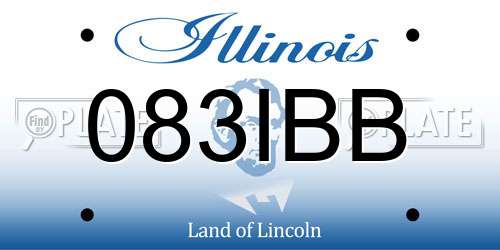 083IBB Illinois License Plate