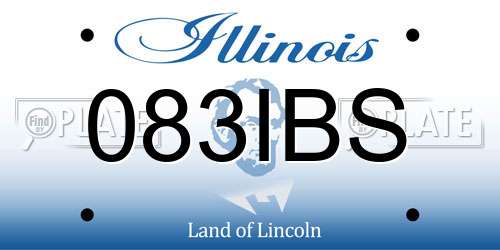 083IBS Illinois License Plate