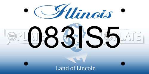 083IS5 Illinois License Plate