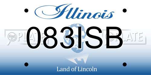 083ISB Illinois License Plate