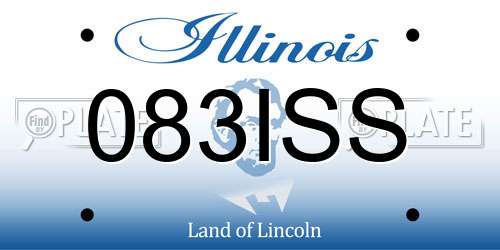 083ISS Illinois License Plate