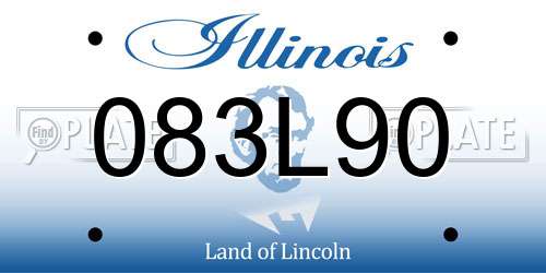 083L90 Illinois License Plate