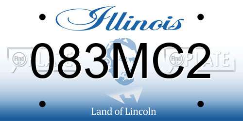 083MC2 Illinois License Plate
