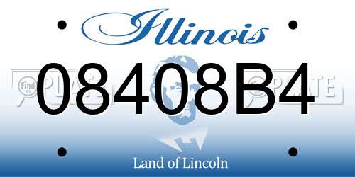 08408B4 Illinois License Plate