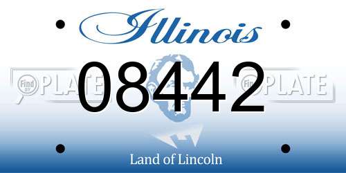 08442 Illinois License Plate
