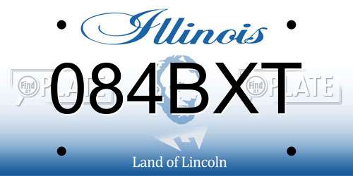084BXT Illinois License Plate