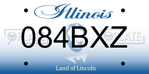 084BXZ Illinois License Plate