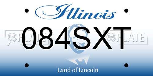 084SXT Illinois License Plate