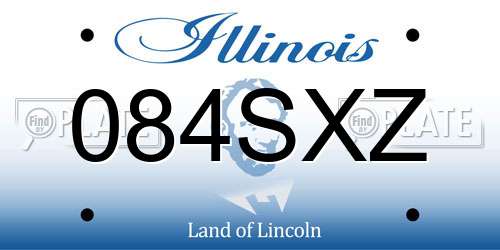 084SXZ Illinois License Plate