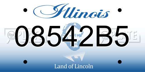 08542B5 Illinois License Plate